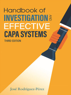 cover image of Handbook of Investigation and Effective CAPA Systems